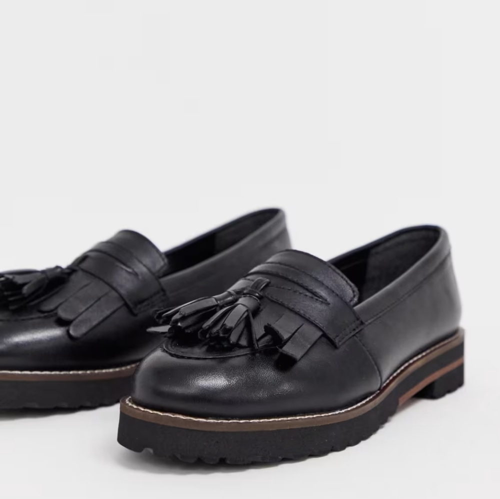 ASOS Black Tassel Loafers
